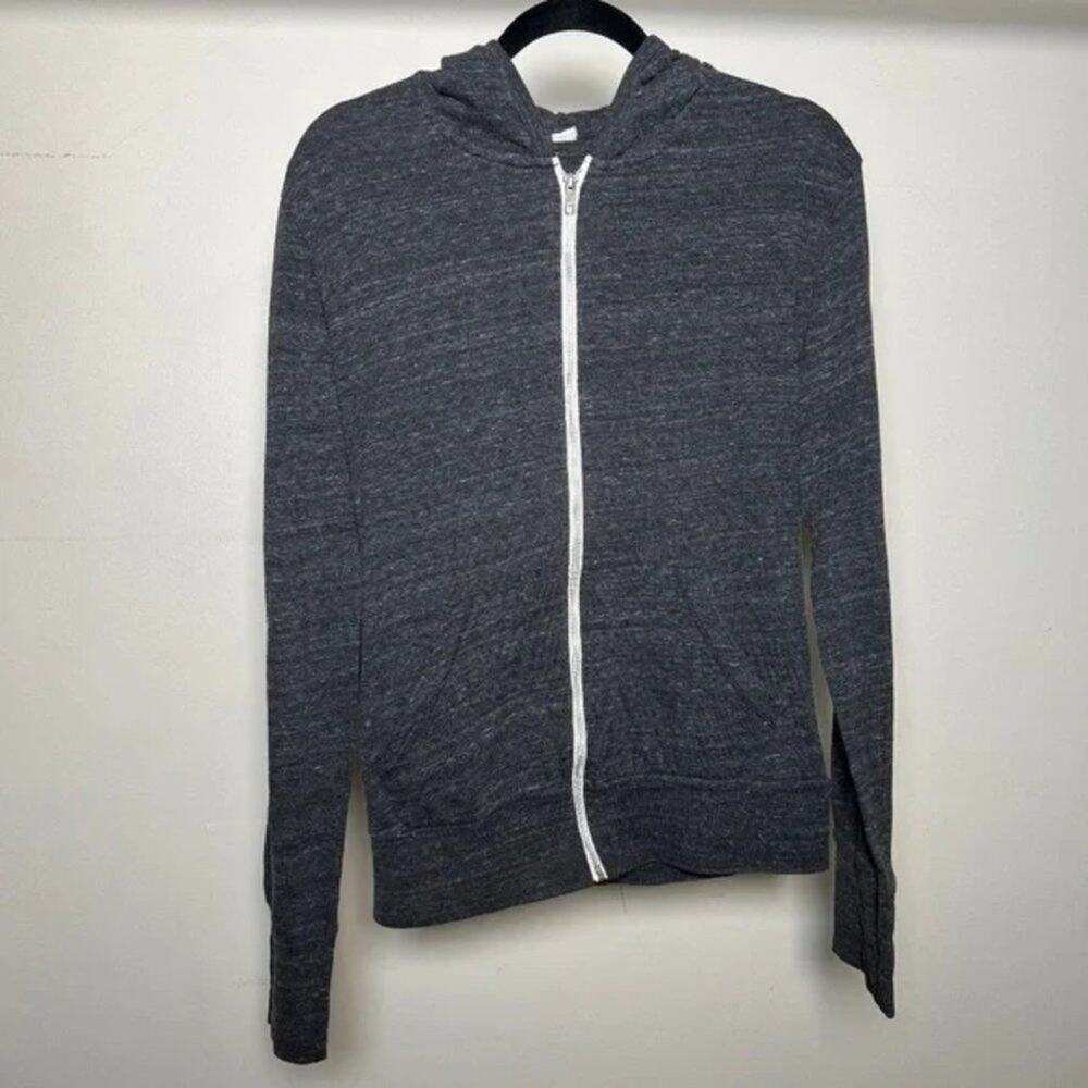 UNKNOWN‎ LIGHTWEIGHT HEATHER ZIP UP HOODED JACKET